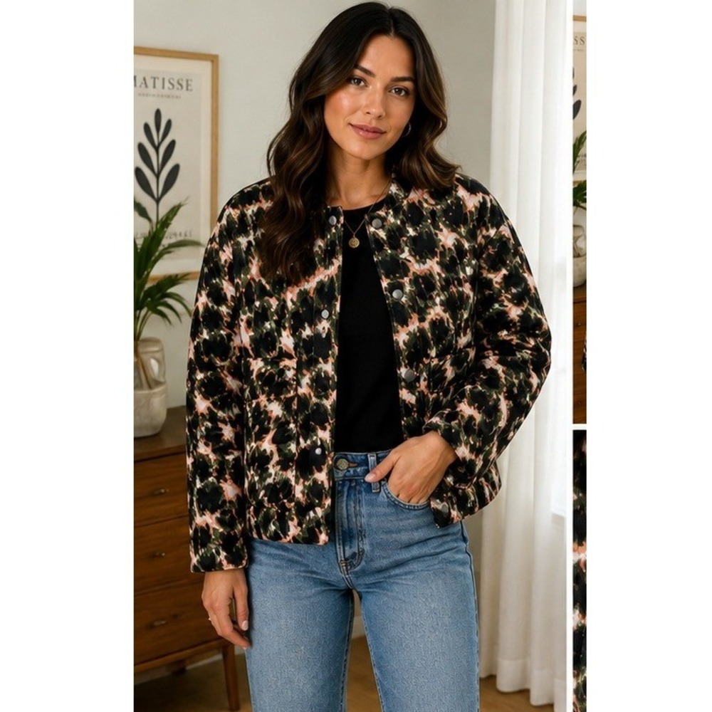 Rachel Comey Target Quilted Jacket Women S Abstract Print Snap Front